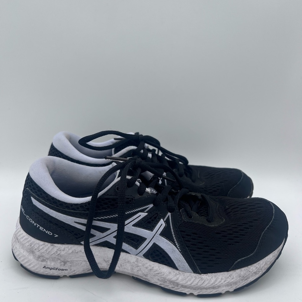 Asics Womens‎ Gel Contend 7 1012A911 Black Running Shoes Sneakers Size 6